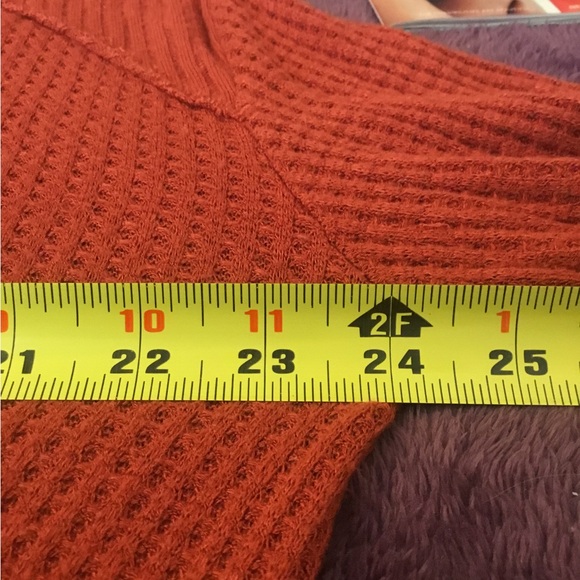 Free People Thermal Henley Waffle Long Sleeve Women’s Top - Picture 11 of 14